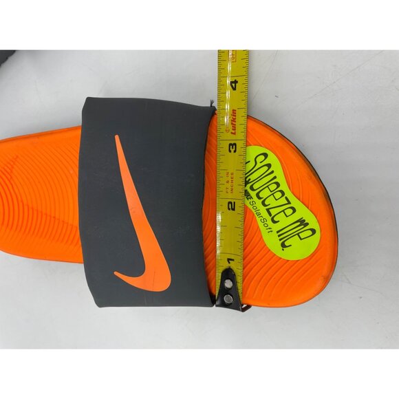 Nike Youth Orange & Black Slide Sandals US13C Comfortable Rubber Slip-On - Picture 5 of 6